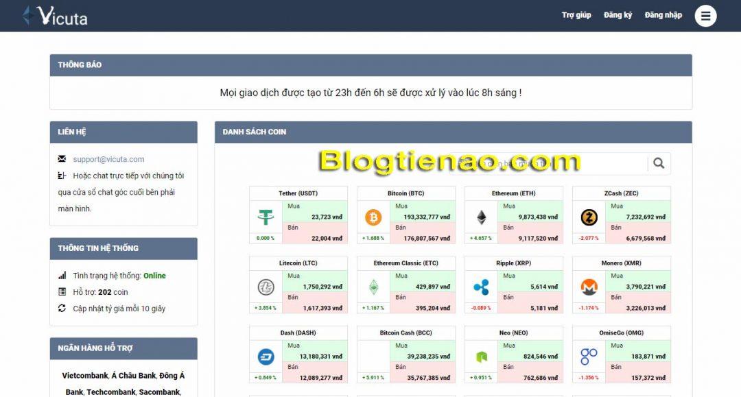 Vicuta - Giới thiệu sàn giao dịch Bitcoin và Altcoin uy tín tại Việt Nam