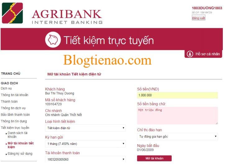 všechny účty online designu Agribank