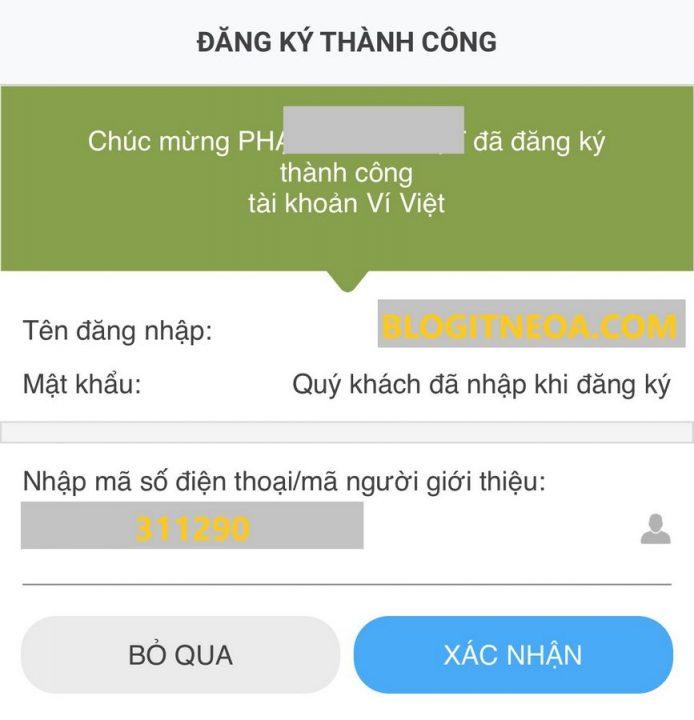 Mã giới thiệu Ví Việt