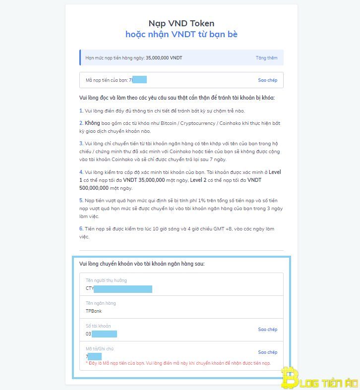 Deposit VND to buy and sell USDT on Coinhako - Photo 2
