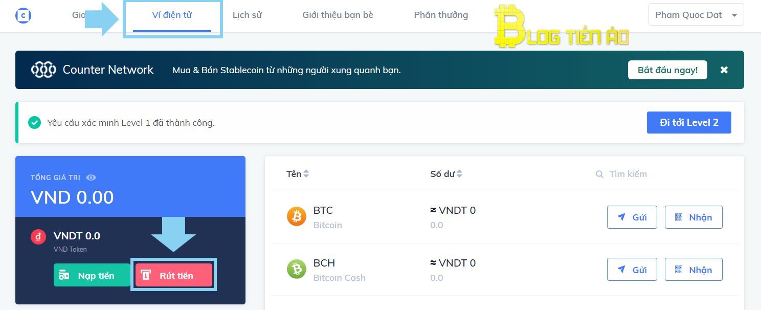 Withdraw VND from Coinhako exchange to Bank account