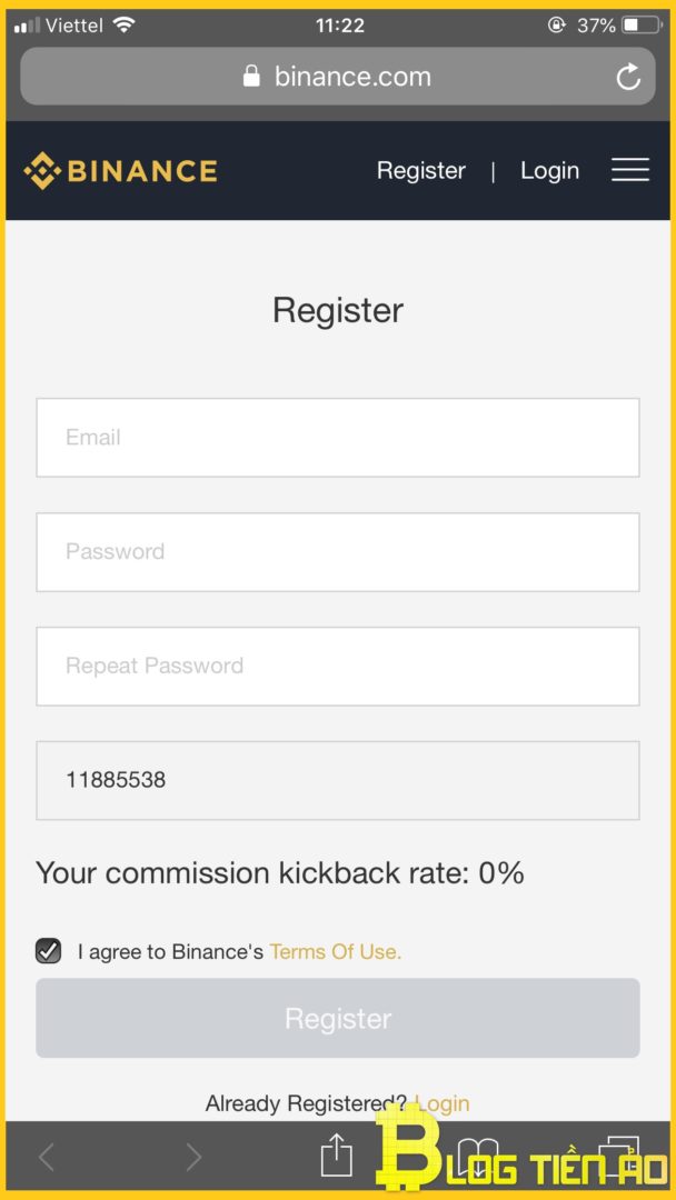 Register for a Binance Account on Mobile