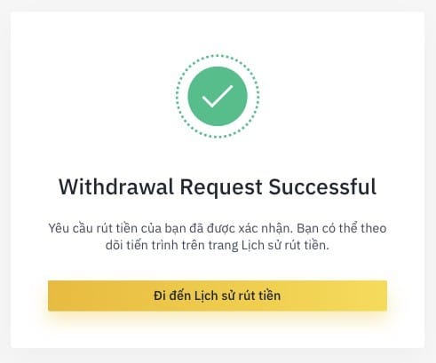 Notice of successful withdrawal