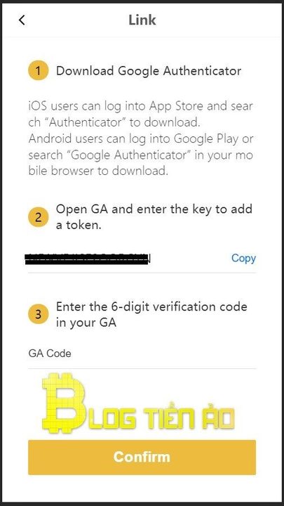 Nhập 6 số từ Google Authenticator