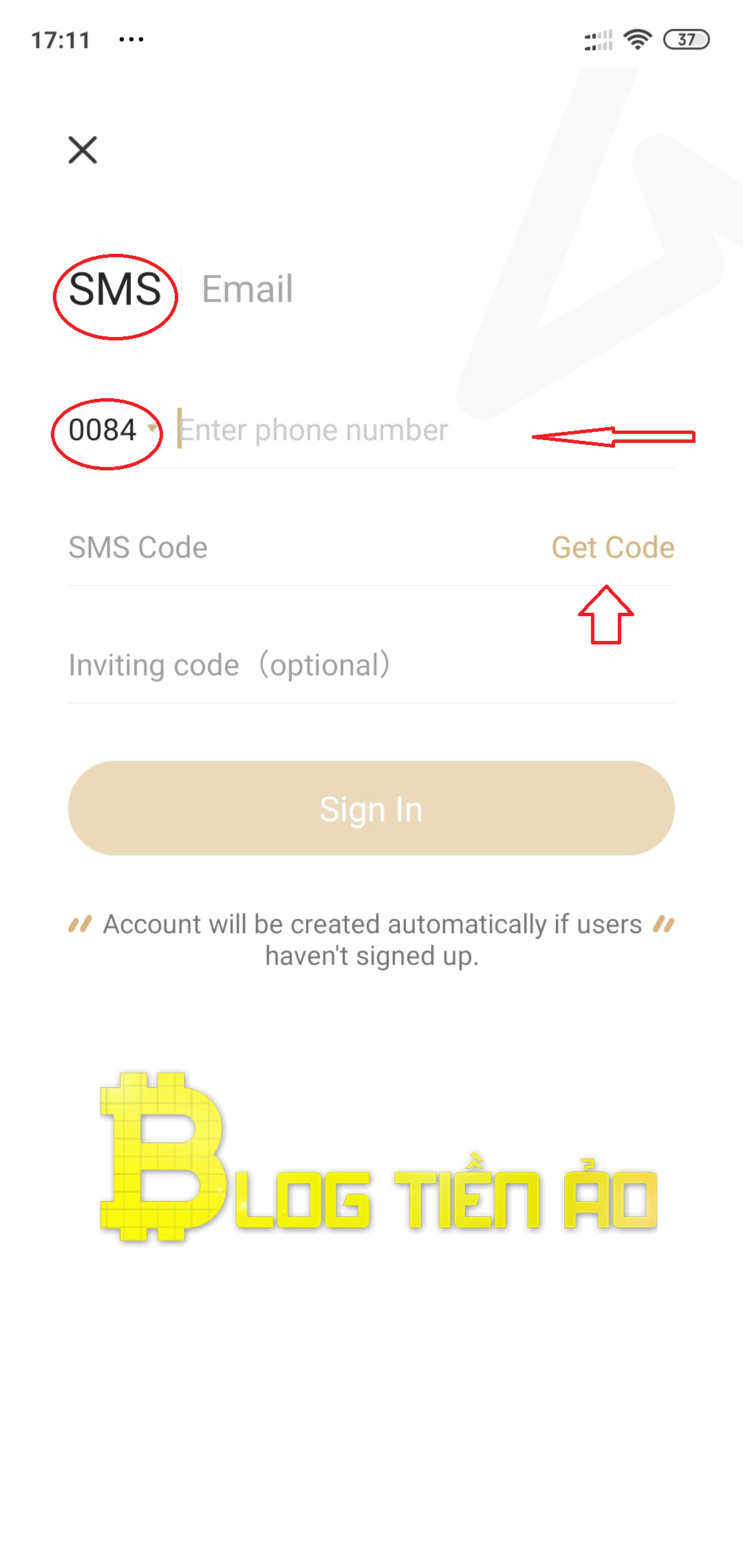 Enter your phone number to create a Wallet account
