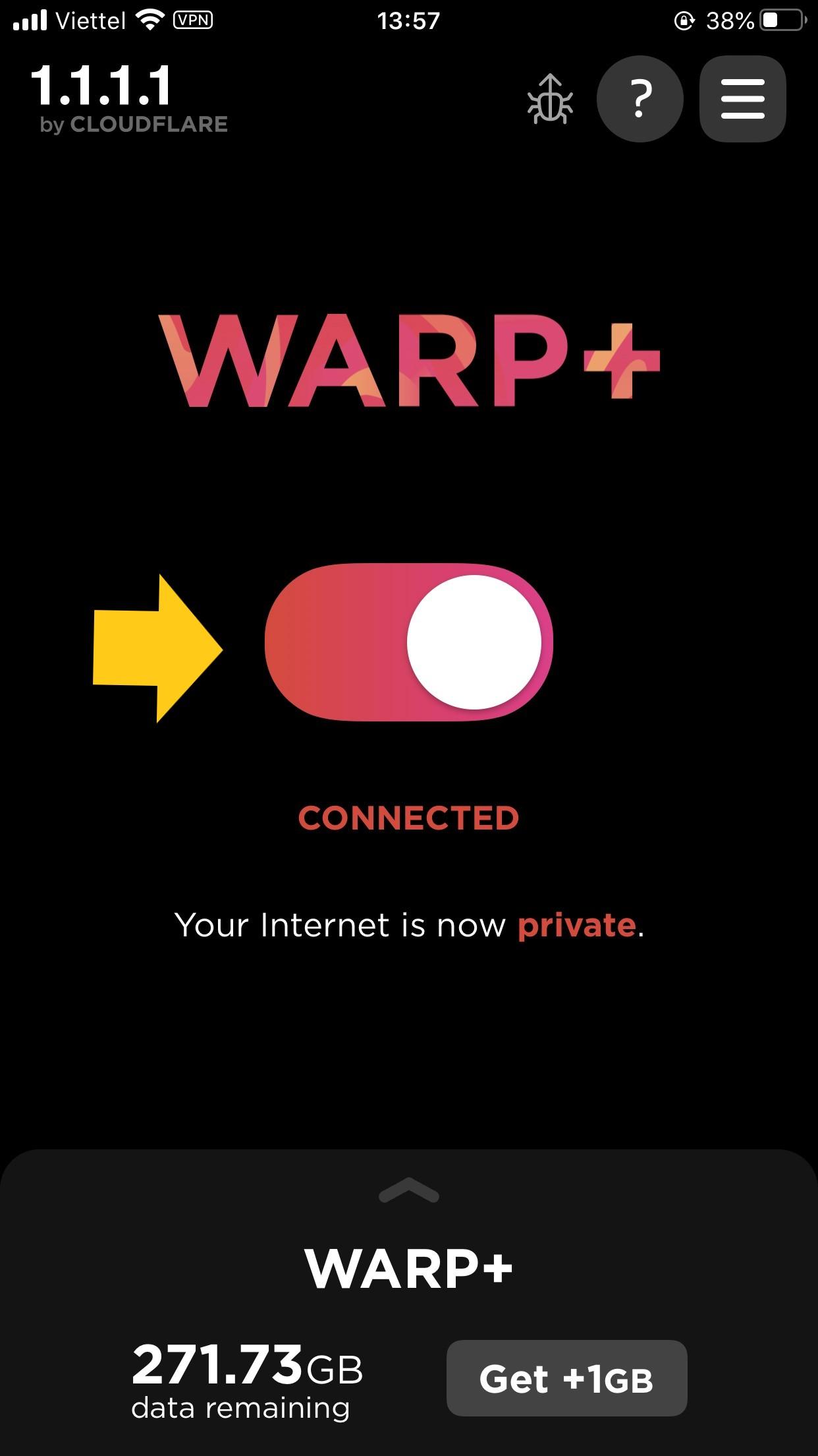 Χρησιμοποιήστε το WARP +