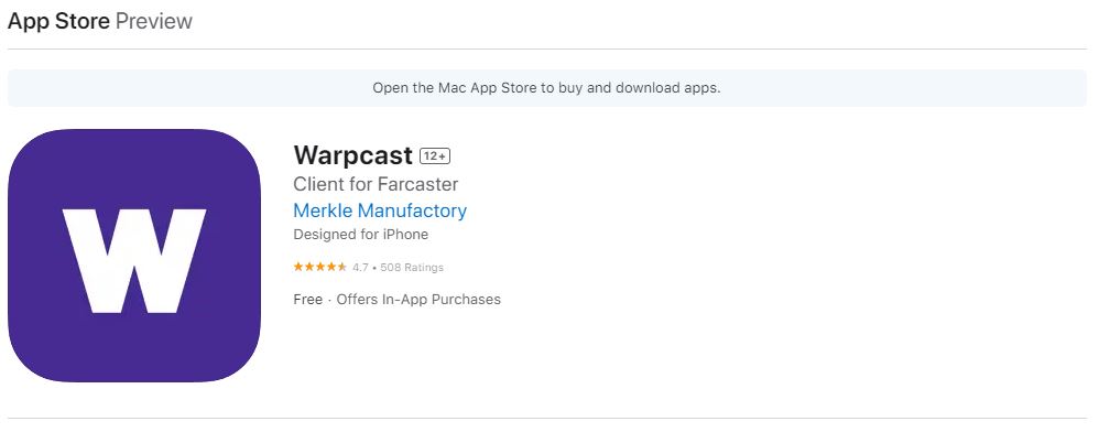 Warpcast trên App Store