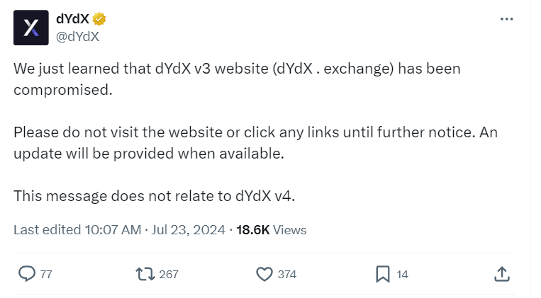 Nguồn: dYdX