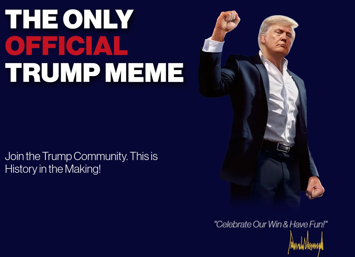 Trang website chính thức của Official Trump